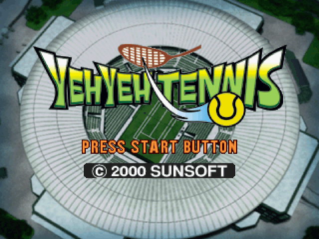 Tennis title screen for Playstation